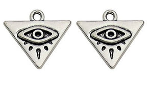 Eye Of Providence Pendant - Silver All Seeing Eye Pyramid Pendant - Bricks Masons