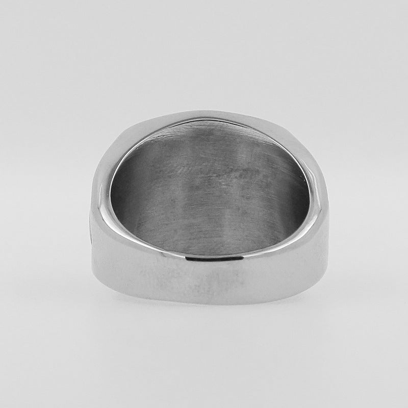 Shriners Ring - Black & Silver Titanium Steel - Bricks Masons