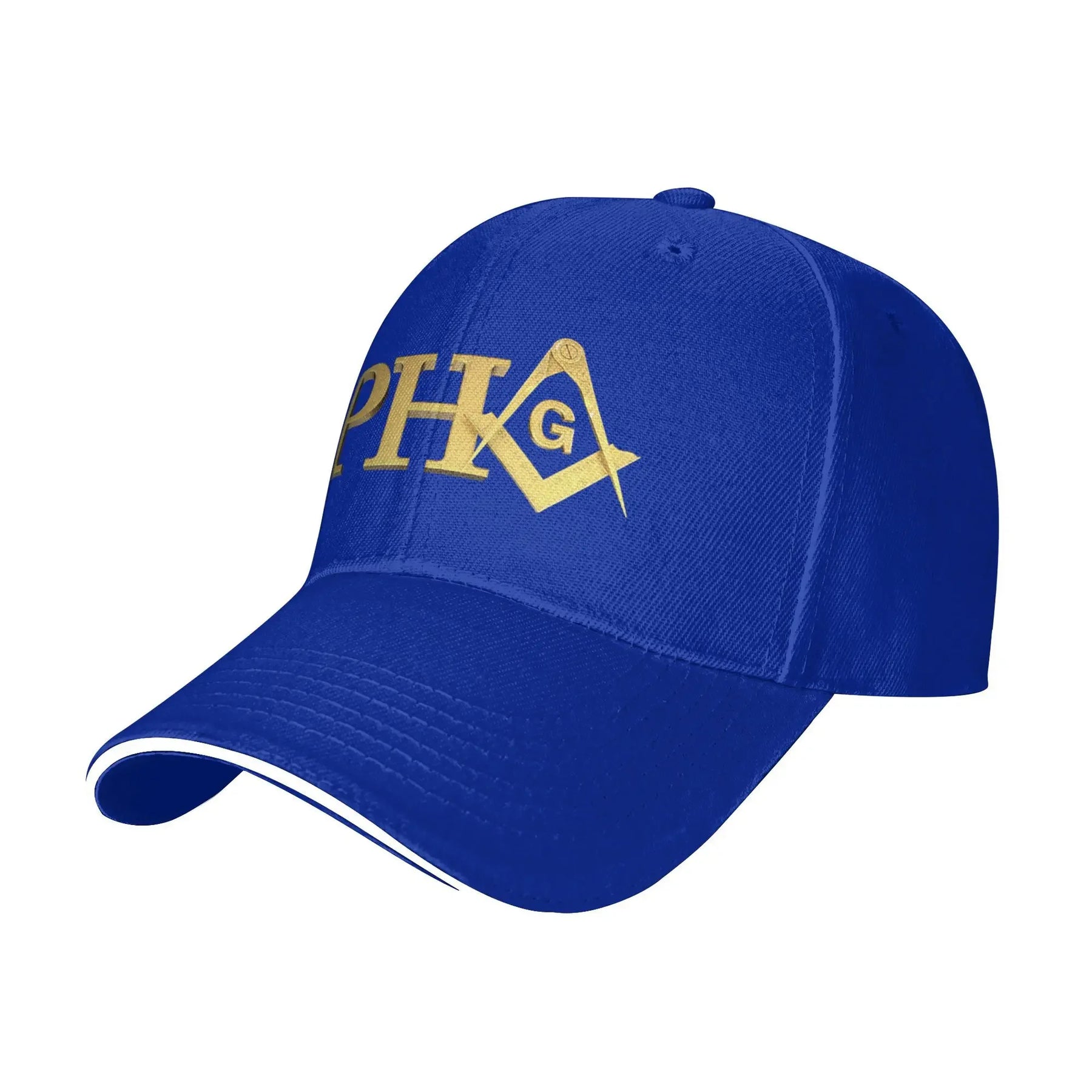 Master Mason Blue Lodge Baseball Cap - 
Black Adjustable PHA Embroidered Hat - Bricks Masons