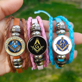 Master Mason Blue Lodge Bracelet - Square & Compass with G Wristbands