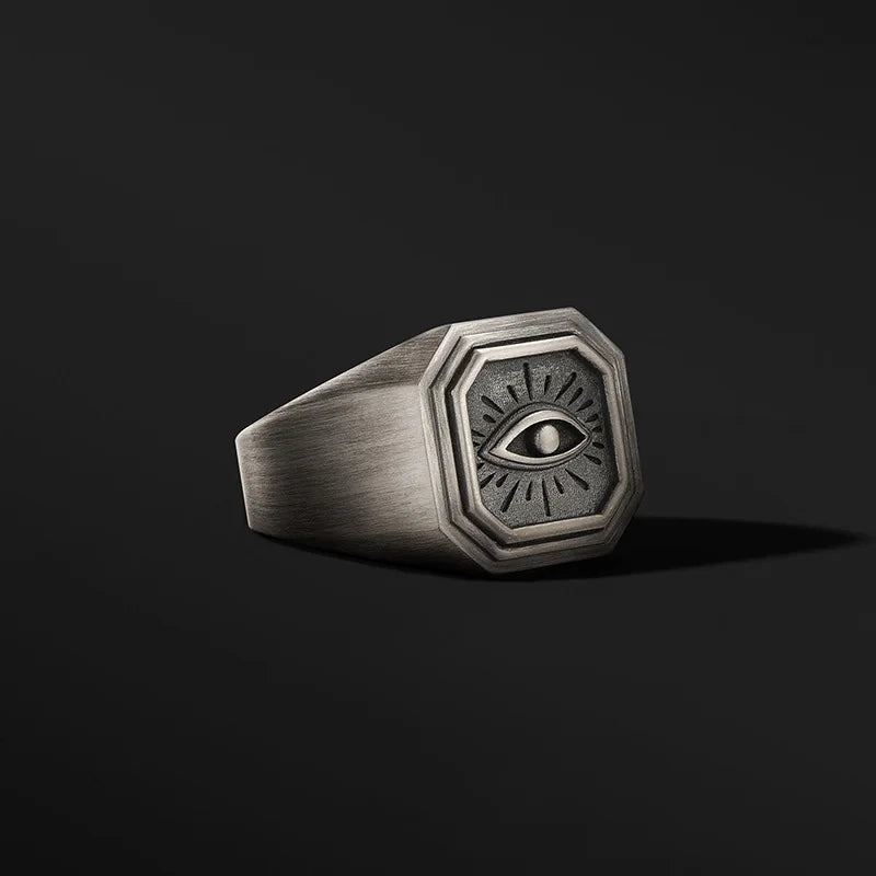 Eye Of Providence Ring - 925 Sterling Silver - Bricks Masons