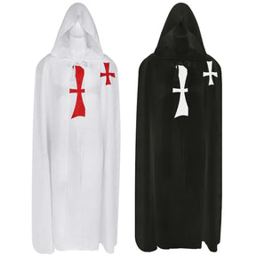 Knights Templar Commandery Cloak - White & Black Polyester