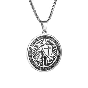 Knights Templar Commandery Pendant - Silver Stainless Steel - Bricks Masons