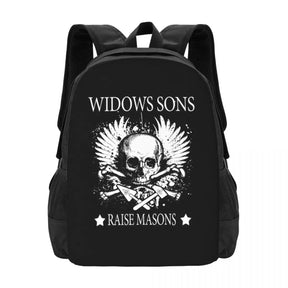 Widows Sons Skull Fathers  Backpack - Bricks Masons