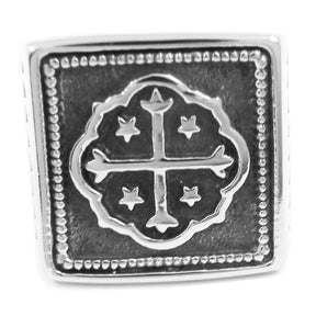 Knights Templar Ring - Saint Benedict Stainless Steel - Bricks Masons