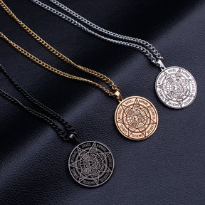 Ancient Israel Necklace - Stainless Steel Seven Archangels - Bricks Masons