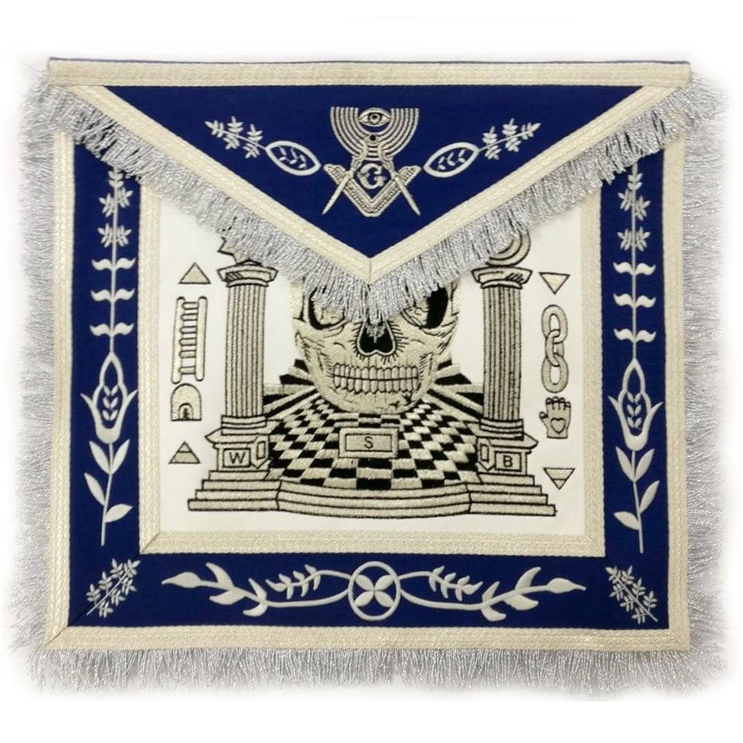 Master Mason Blue Lodge Apron - Skull Pillars Masters Carpet