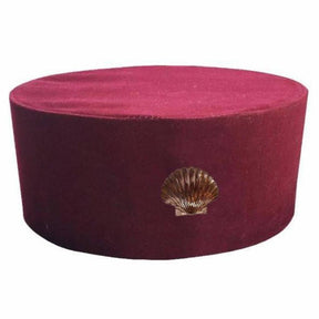 St. Thomas of Acon Crown Cap - Maroon Velvet with Shell