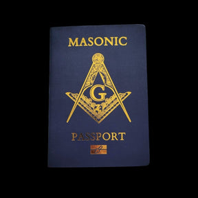 Master Mason Blue Lodge Passport - Blue & Gold Square & Compass - Bricks Masons