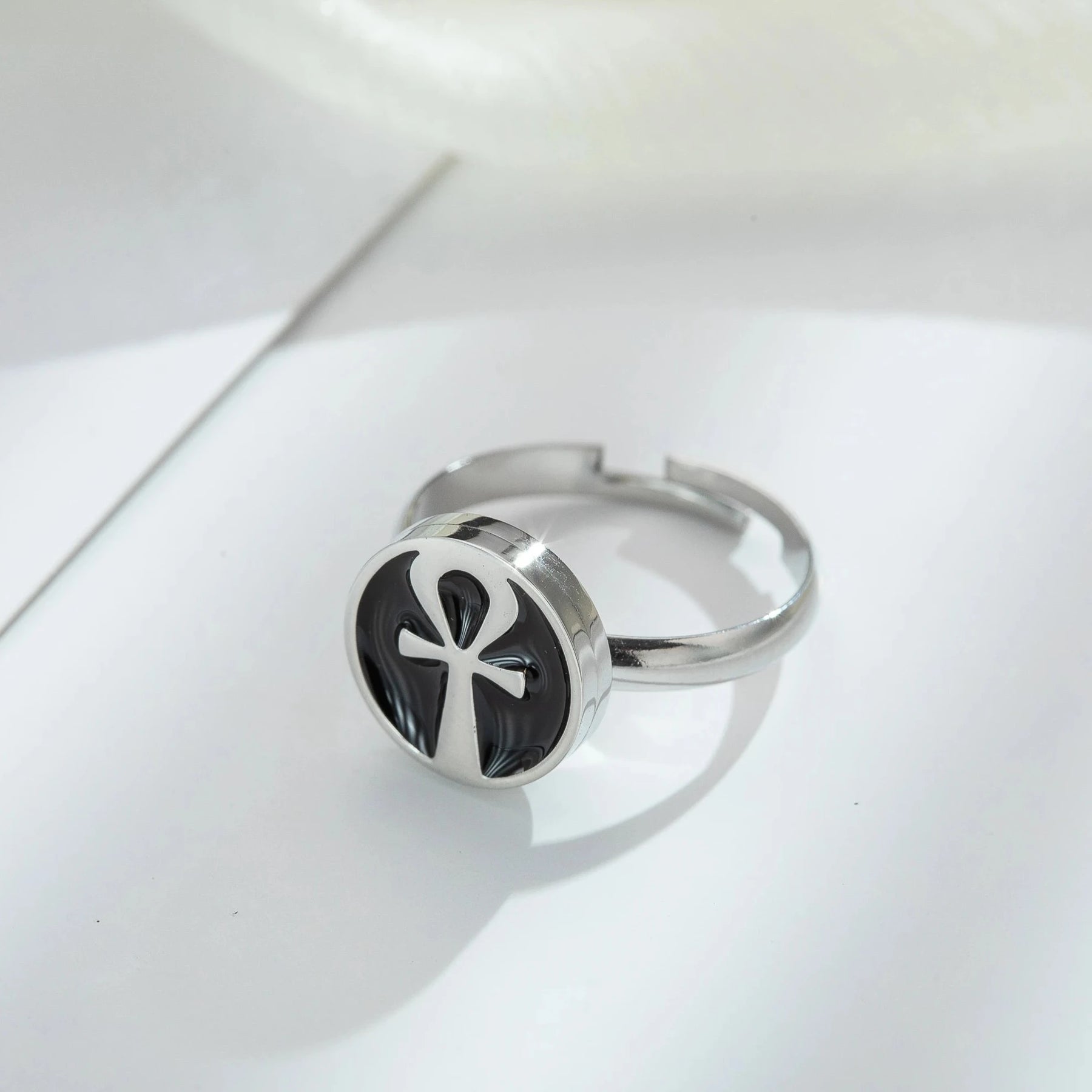 Ancient Egypt Ring - 316L Stainless Steel Adjustable Size - Bricks Masons