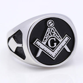 Apprentice Blue Lodge Ring - Entered Sterling Silver - Bricks Masons