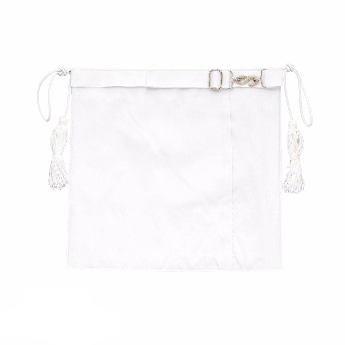 Entered Apprentice Blue Lodge Apron - All White with Cords - Bricks Masons