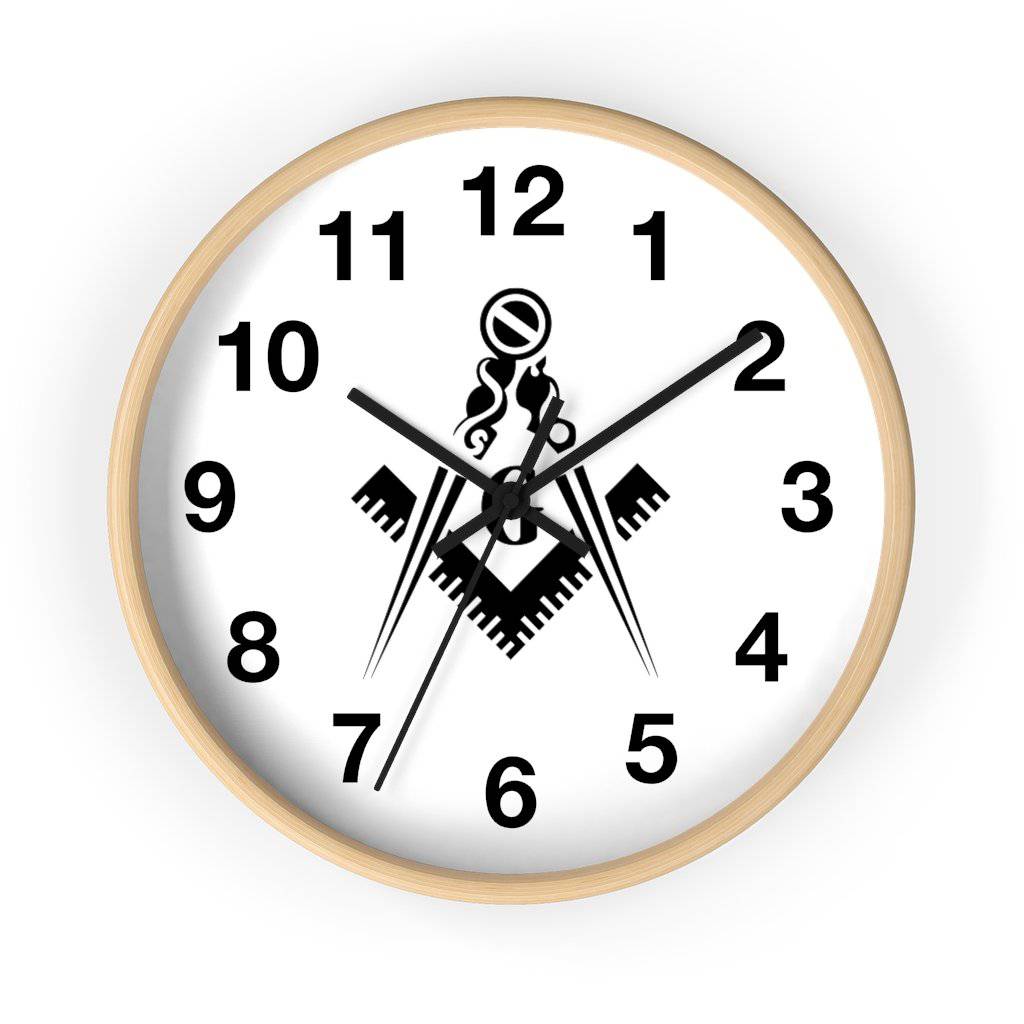 Master Mason Blue Lodge Clock - Square & Compass G