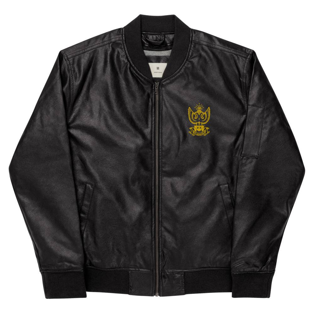 33rd Degree Scottish Rite Jacket - Wings Up Leather Golden Embroidery