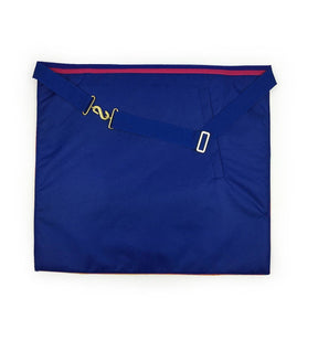 Grand Officers Mark Apron - Pink & Blue Hand Embroidery - Bricks Masons