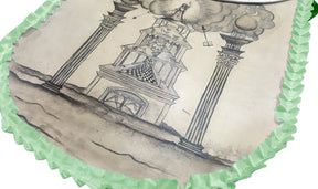 Hand-Painted Apron - 19th Century Inspired - Bricks Masons