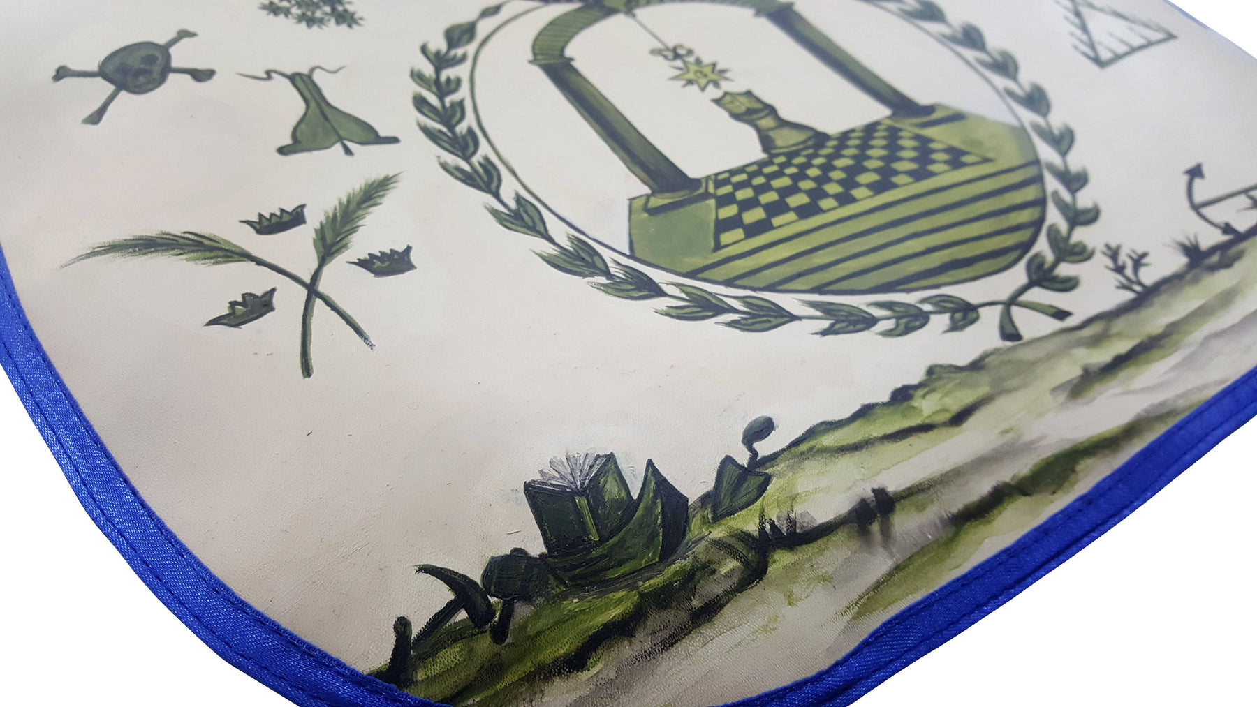 Hand-Painted Apron - History Edition: Masonic Apron of Meriwether Lewis Circa 1800 - Bricks Masons