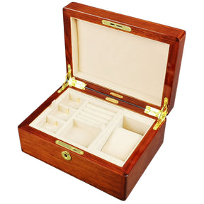Master Mason Blue Lodge Jewelry Box - Rosewood Various Compartments & Lock - Bricks Masons
