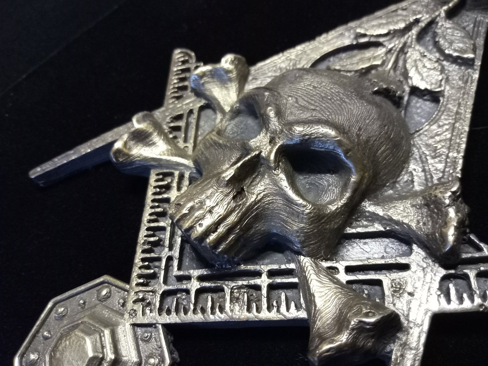 Widows Sons Door Knocker - High Polished Handcrafted Bronze Metal - Bricks Masons