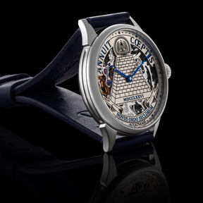 Eye Of Providence Wristwatch - Annuit Coeptis & Pyramid Silver Skeleton - Bricks Masons