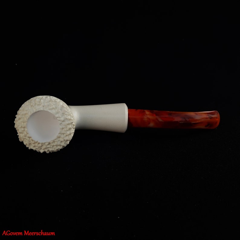Masonic Meerschaum Pipe - Wax Coating With Fitted Case - Bricks Masons