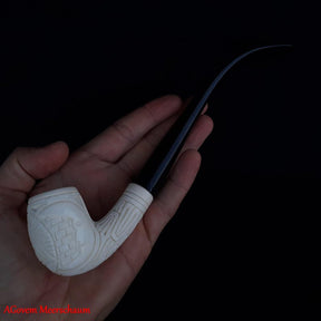 Eye Of Providence Meerschaum Pipe - Natural Wax Handmade - Bricks Masons
