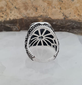 Master Mason Blue Lodge Ring - Mystic Topaz & Cubic Zirconia - Bricks Masons