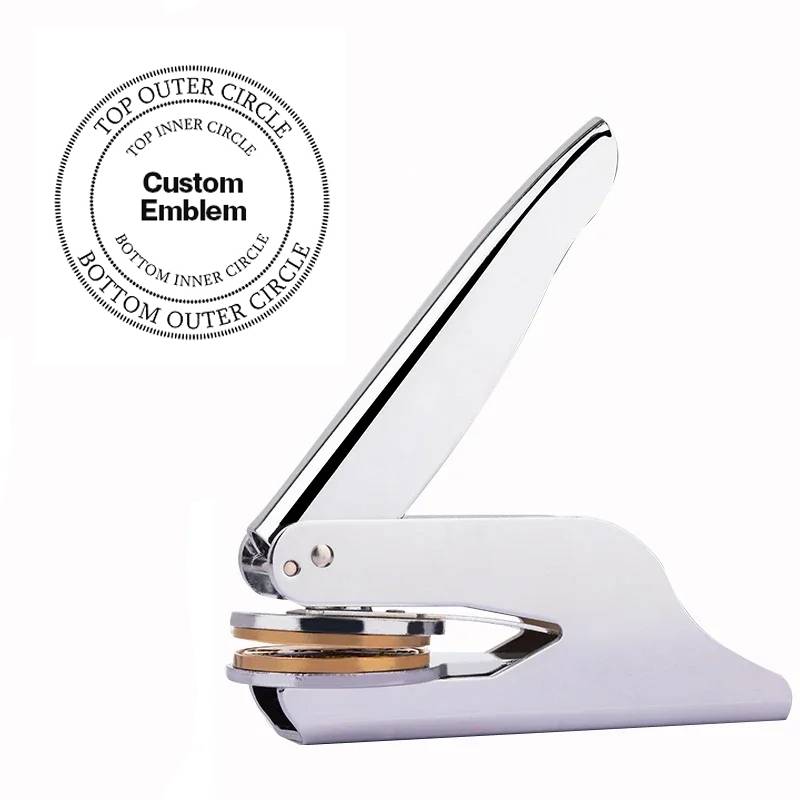 Knight Templar Priests Seal Press - Pocket  Silver Color With Customizable Stamp - Bricks Masons