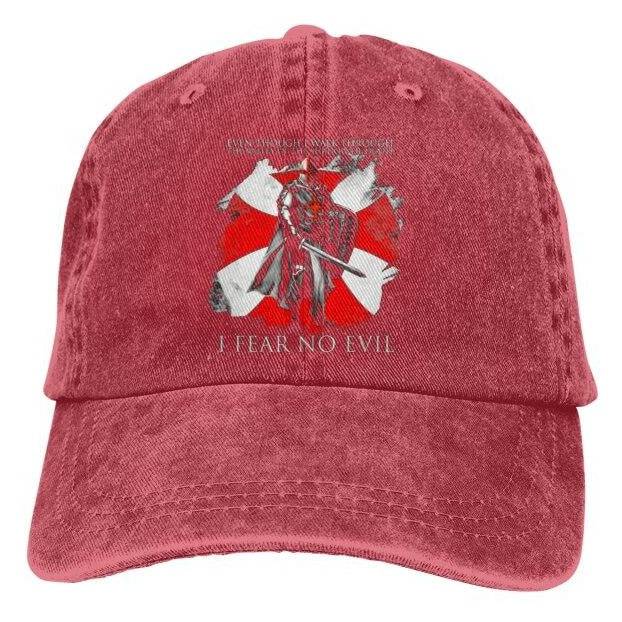 Knights Templar Baseball Cap - (I FEAR NO EVIL) - Bricks Masons