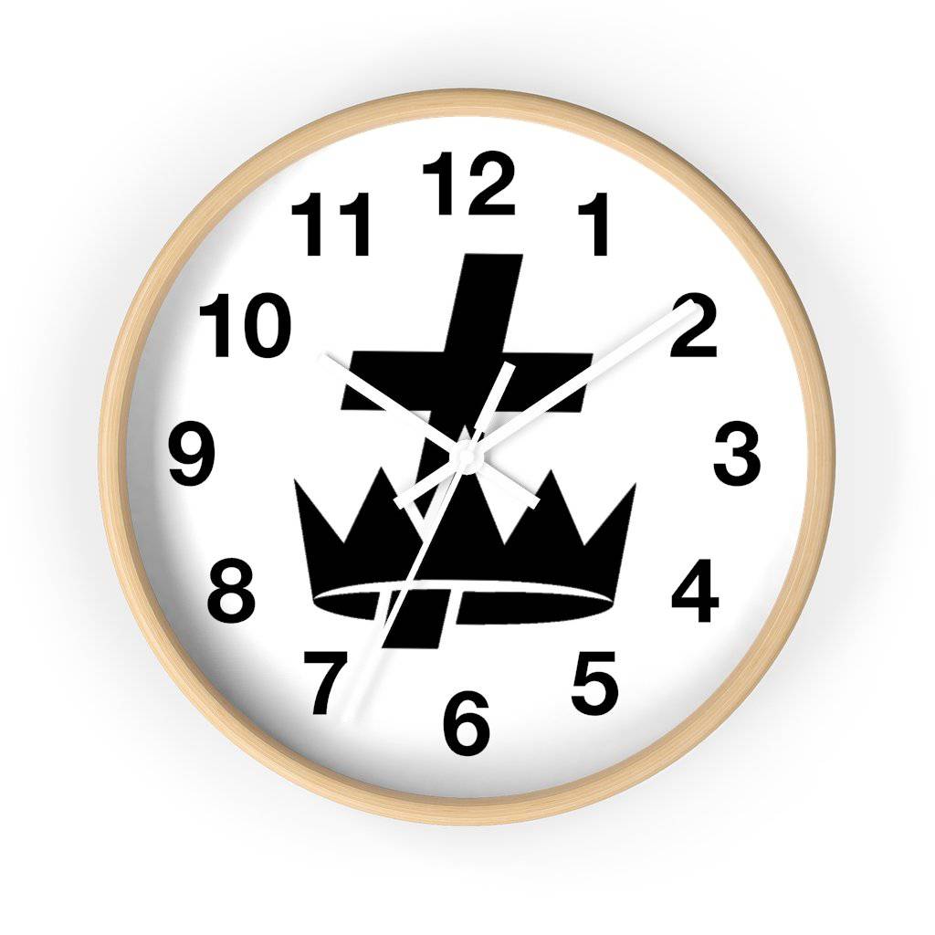 Knights Templar Clock - Wooden Frame - Bricks Masons