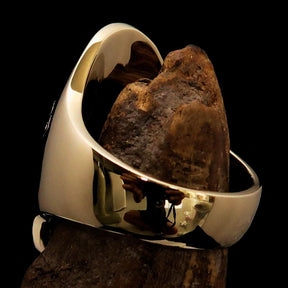 Knights Templar Ring - Gold Polished Cross Brass - Bricks Masons