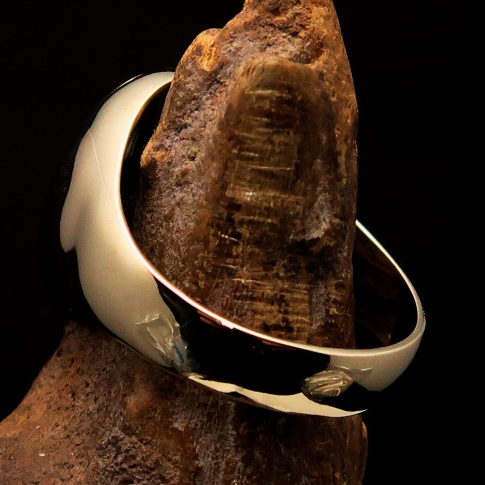 Knights Templar Ring - Gold & Red Cross Solid Brass - Bricks Masons