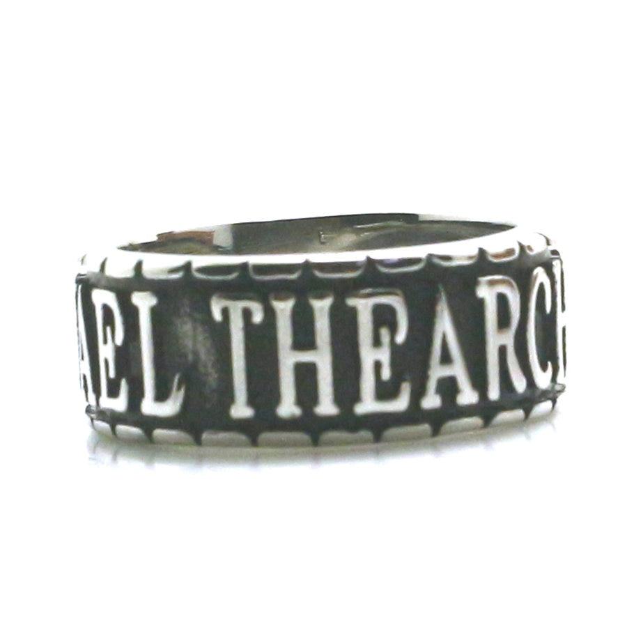 Knights Templar Ring - St. Michael The Archangel Pray For Us Silver - Bricks Masons