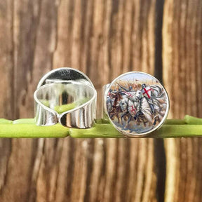 Knights Templar Ring - Vintage with Red Cross Crusader (Multiple variants) - Bricks Masons