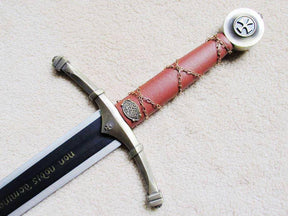 Knights Templar Sword - Knight Templar Encryption Chain Handle W/ Wall Mount 44" - Bricks Masons