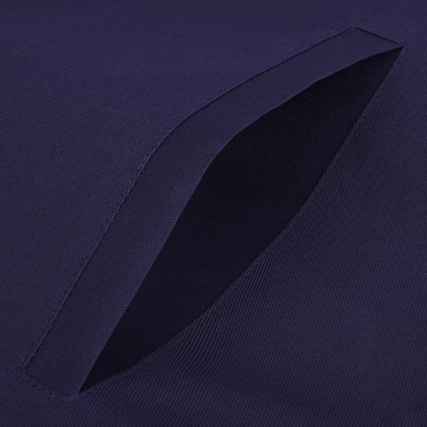 Marshal Blue Lodge Officer Apron -  Navy Velvet With Silver Embroidery Thread - Bricks Masons