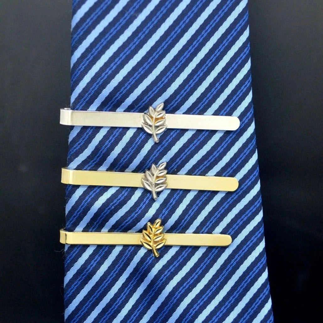Masonic Cufflink - Sprig of Acacia Leaf Gold & Silver Plating - Bricks Masons