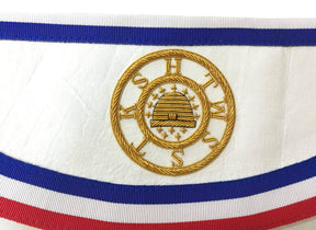 Master Mason Blue Lodge Apron - Hand Embroidered George Washington Masonic Apron - Bricks Masons