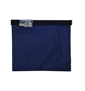 Master Mason Blue Lodge Apron - Navy Blue Hand Embroidery with Tassels - Bricks Masons