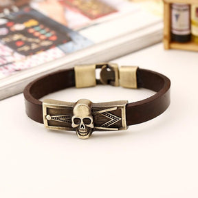 Master Mason Blue Lodge Bracelet - Casted Square & Compass G Leather - Bricks Masons