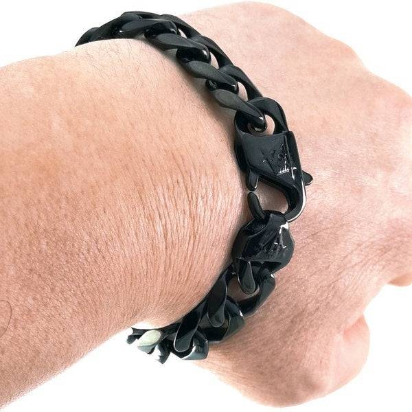 Master Mason Blue Lodge Bracelet - Cuban Link Plated Black/Gold/Silver - Bricks Masons