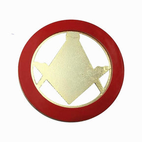 Master Mason Blue Lodge Car Emblem - Compass & Square G (Blue / Black) Medallion - Bricks Masons