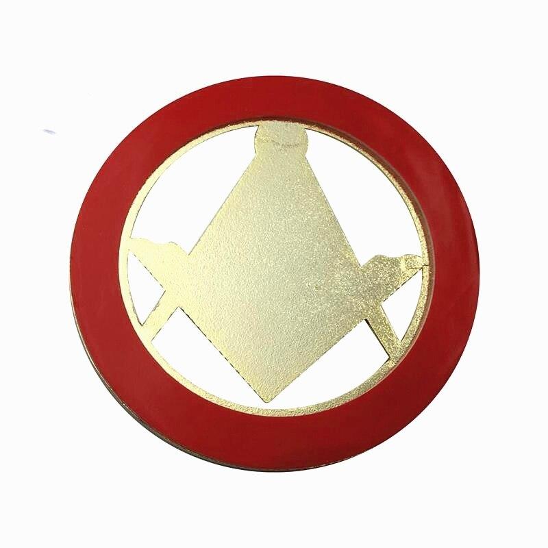 Master Mason Blue Lodge Car Emblem - Compass & Square G (Blue / Black) Medallion - Bricks Masons