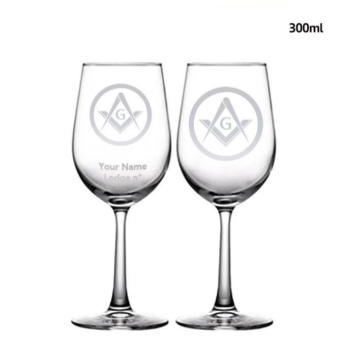 Master Mason Blue Lodge Champagne Flute - 2 Pieces Set - Bricks Masons