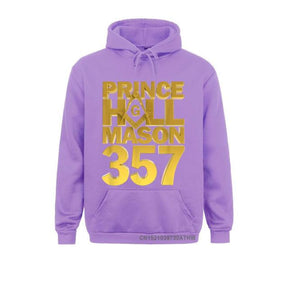Master Mason Blue Lodge Hoodie - Prince Hall Mason 357 Square and Compass G [Multiple Colors] - Bricks Masons