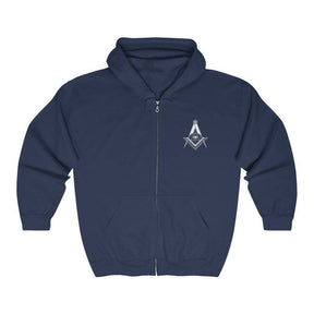 Master Mason Blue Lodge Hoodie - Square & Compass All Seeing Eye - Bricks Masons