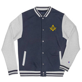 Master Mason Blue Lodge Jacket - Golden Embroidery - Bricks Masons