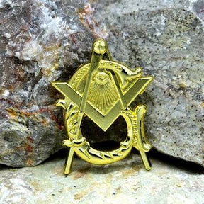 Master Mason Blue Lodge Lapel Pin - Gold - Bricks Masons