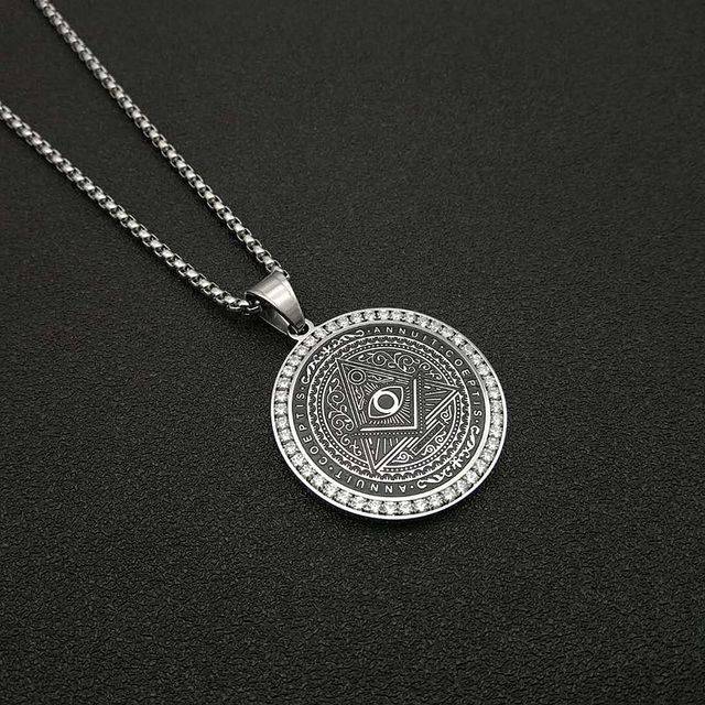 Master Mason Blue Lodge Necklace - Annuit Coeptis Gold & Silver - Bricks Masons