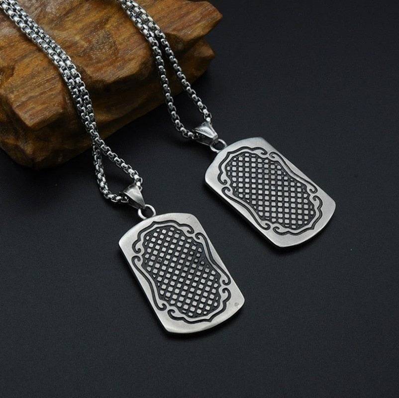 Master Mason Blue Lodge Necklace - Tag Motif [Gold & Silver] - Bricks Masons